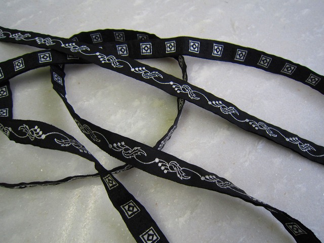 カフカリボン＊二つ折り＊ブラック