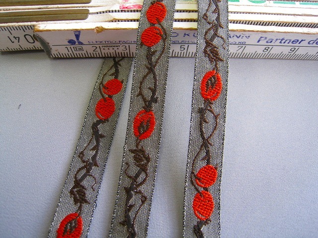 カフカリボン＊秋の実＊グレー