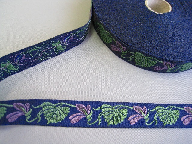 カフカリボン＊すみれ＊ネイビー地