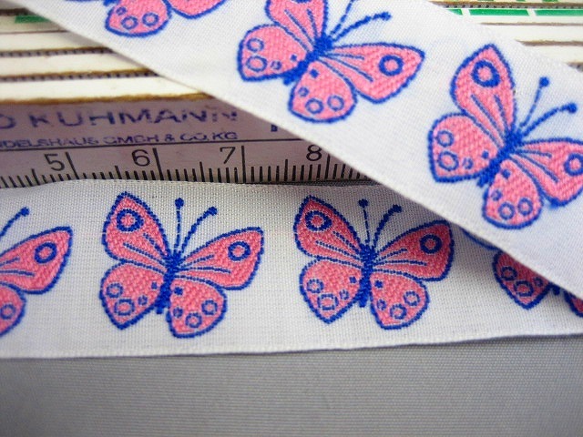 カフカリボン＊蝶＊ピンク