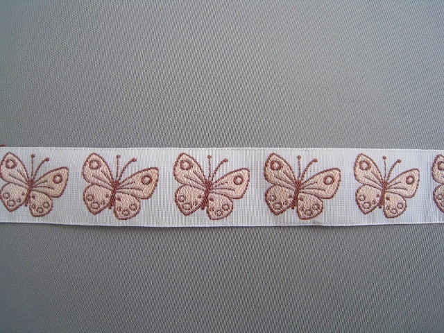 カフカリボン＊蝶＊ベージュピンク