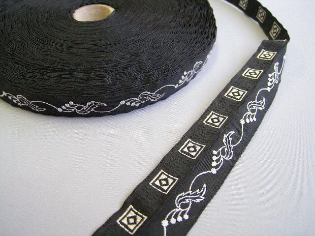 カフカリボン＊二つ折り＊ブラック